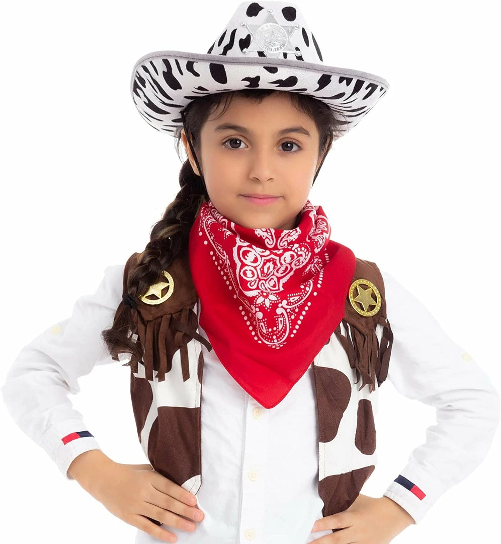 Spooktacular Creations Cow Print Cowboy Hats, 2 Pack Child Costumes 4 Spooktacular Creations Cow Print Cowboy Hats, 2 Pack Child Costumes