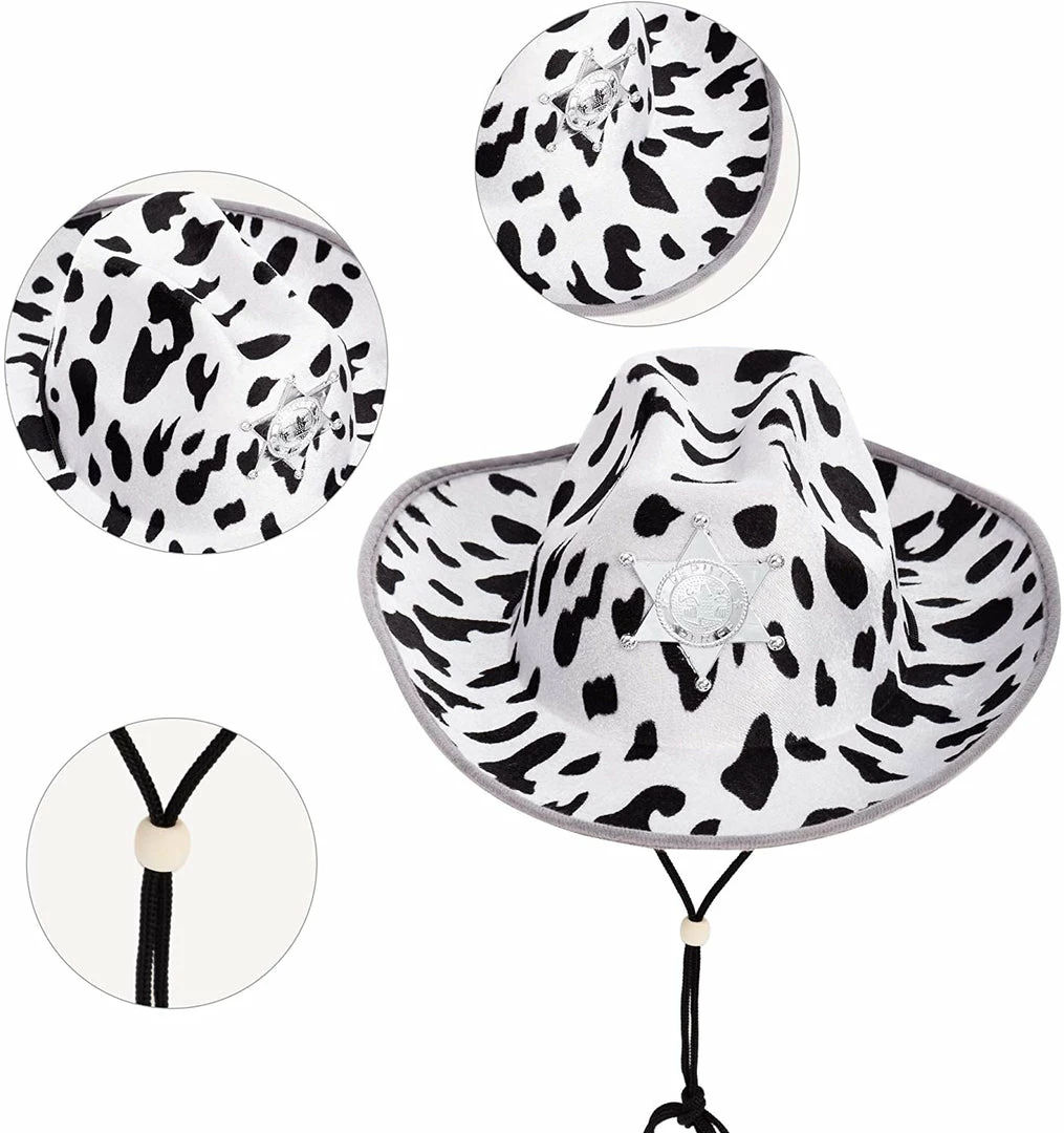 Spooktacular Creations Cow Print Cowboy Hats, 2 Pack Child Costumes 6 Spooktacular Creations Cow Print Cowboy Hats, 2 Pack Child Costumes