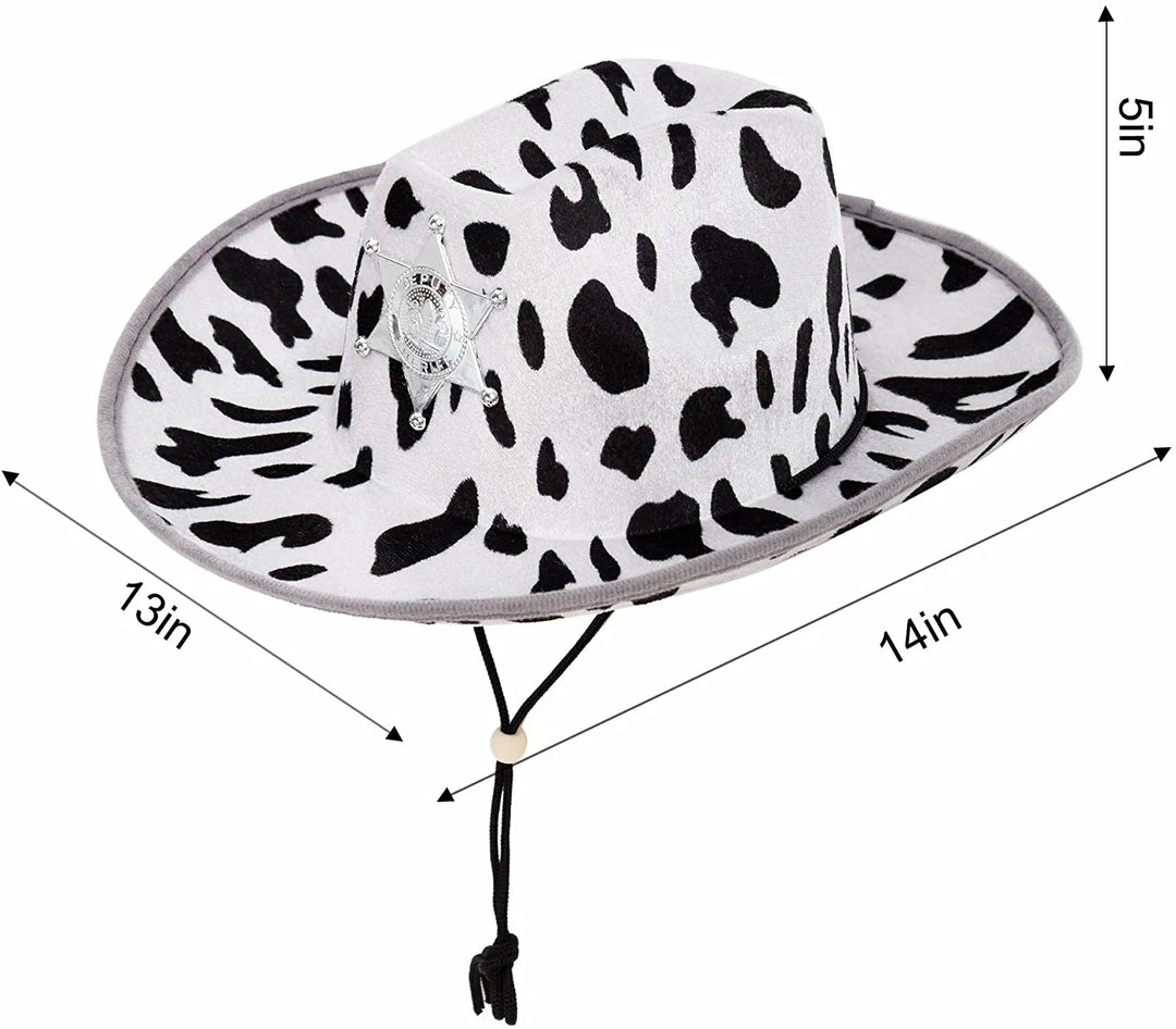 Spooktacular Creations Cow Print Cowboy Hats, 2 Pack Child Costumes 7 Spooktacular Creations Cow Print Cowboy Hats, 2 Pack Child Costumes