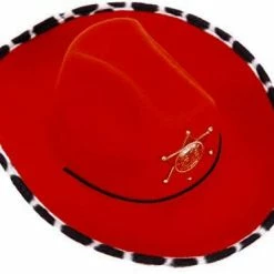 Spooktacular Creations Headwear Red Cowboy Hats Cosplay Accessories, 2 Packs