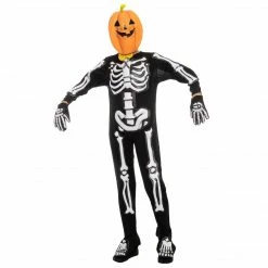 Spooktacular Creations Child Costumes Skeleton Pumpkin Head Costume - Child