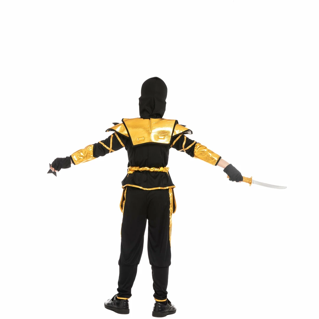 Spooktacular Creations Gold Ninja Costume For Role Play Cosplay - Child 5 Spooktacular Creations Gold Ninja Costume For Role Play Cosplay - Child
