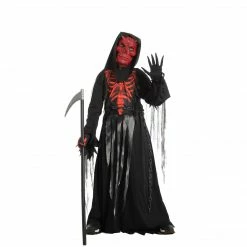 Spooktacular Creations Red Skull Reaper Costume For Boys Cosplay - Child Child Costumes