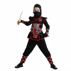 Spooktacular Creations Red Ninja Costume For Girls Cosplay - Child Classic Costumes