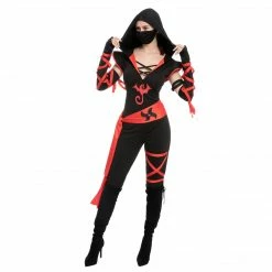 Spooktacular Creations Classic Costumes Women Ninja Long Pants Costume Cosplay