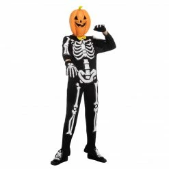 Spooktacular Creations Child Costumes Skeleton Pumpkin Head Costume - Child
