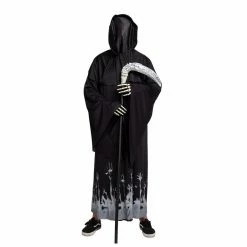 Spooktacular Creations Grim Reaper Scary Skeleton Costumes With Glow Pattern For Men Cosplay