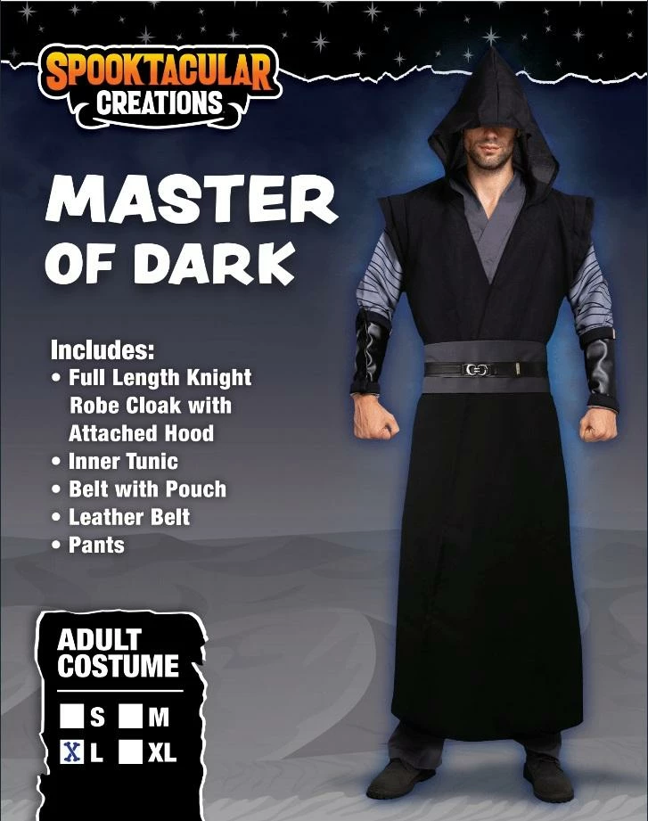 Spooktacular Creations Master Of Dark With Hooded Robe Cloak Tunic Cosplay Costume- Adult 7 Spooktacular Creations Master Of Dark With Hooded Robe Cloak Tunic Cosplay Costume- Adult