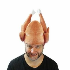 Spooktacular Creations Plush Roasted Turkey Hats, 3 Pack Headwear