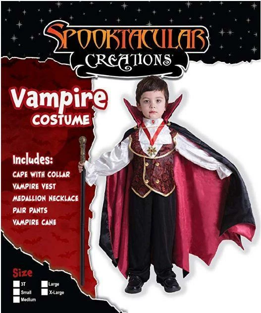 Spooktacular Creations Child Costumes Gothic Vampire Costume Set Cosplay- Boys 6 Spooktacular Creations Child Costumes Gothic Vampire Costume Set Cosplay- Boys